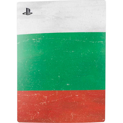 Bulgarian Flag Distressed PS5 Digital Edition Console Skin